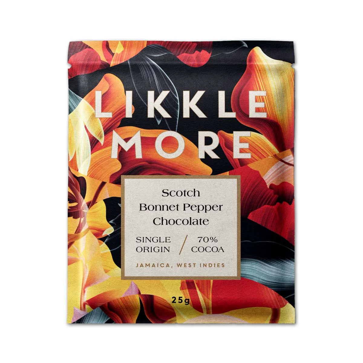 Likkle More Chocolate 70% Dark Scotch Bonnet Bar, 25g